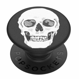 Accesoriu de telefon si tableta PopSockets, suport PopGrip cu fixare durabila,  Shaky Bones White