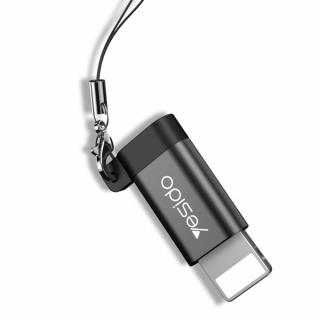 Adaptor Micro-USB la Lightning OTG Yesido GS05, plug  play, 480Mbps, negru