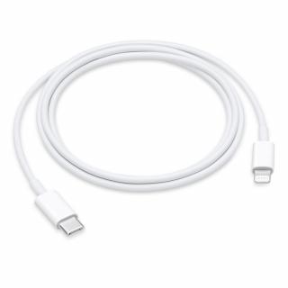 Cablu date original Apple MM0A3ZM A, Lightning - USB-C, 1 m, Alb