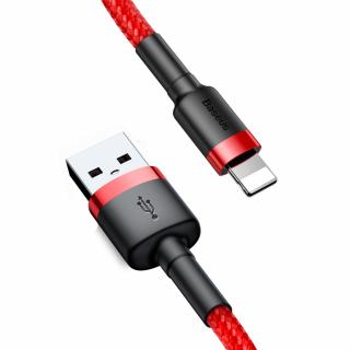 Cablu date tip lighting Baseus Cafule, USB la Lightning, 1.5 A, 2 m, Rosu