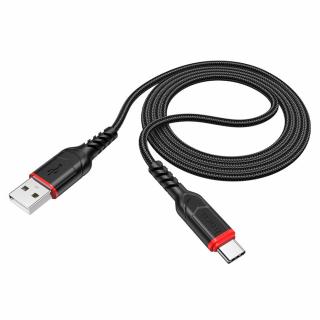 Cablu date X59 USB-A la USB Type-C, 12 W, 2.4 A, 1 m, Negru