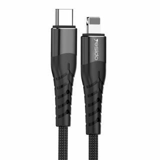 Cablu de date USB-C la Lightning, Yesido CA48, PD 18W, 1.2m, negru