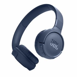 Casti audio wireless on-ear JBL Tune 520BT, JBL Pure Bass Sound, Bluetooth 5.3, Conexiune multi-point, Asistent vocal, Albastru