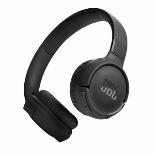 Casti audio wireless on-ear JBL Tune 520BT, JBL Pure Bass Sound, Bluetooth 5.3, Conexiune multi-point, Asistent vocal, Negru