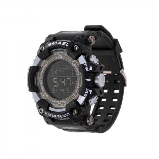 Ceas barbatesc Smael , Shock Resistant, Sport, Militar, Digital, Dual Time, Cronograf, Negru