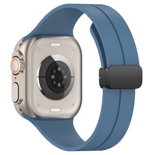 Curea ceas UIQ compatibila cu Apple Watch 1 2 3 4 5 6 7 8 9 SE SE 2, 38 40 41mm, Albastru - ES00837