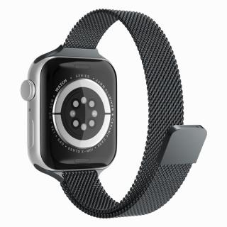 Curea pentru ceas din otel inoxidabil compatibila cu Apple Watch 1   2   3   4   5   6   7   8   SE 38mm   40 mm   41 mm, Negru