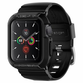 Curea pentru ceas din silicon Armor Pro compatibila cu Apple Watch 4   5   6   7   8   SE 40mm   41mm, Negru