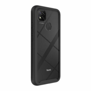 Husa completa cu folie protectoare compatibila cu Xiaomi Redmi 9C, Negru