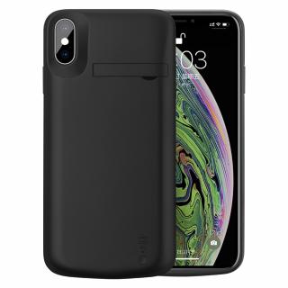 Husa cu acumulator compatibila cu iPhone XS Max, 6000 mAh, iesire 5V  1A, negru