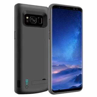 Husa cu acumulator compatibila cu Samsung Galaxy S8, 5000 mAh, iesire 5V  1A, negru