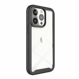 Husa cu protectie din policarbonat compatibila cu iPhone 13 Pro, colturi ranforsate, Negru