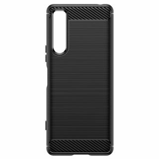 Husa de protectie Carbon Silicone compatibila cu Sony Xperia 5 IV, Negru