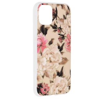 Husa de protectie cu imprimeu floral pentru iPhone 11, Mary Berry Nude