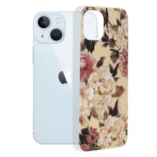 Husa de protectie cu imprimeu floral pentru iPhone 13, Mary Berry Nude