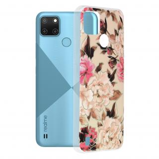 Husa de protectie cu imprimeu floral pentru Realme C21Y   C25Y, Mary Berry Nude