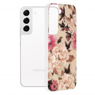 Husa de protectie cu imprimeu floral pentru Samsung Galaxy S22, Mary Berry Nude