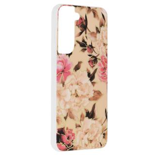 Husa de protectie cu imprimeu floral pentru Samsung Galaxy S22 Plus, Mary Berry Nude