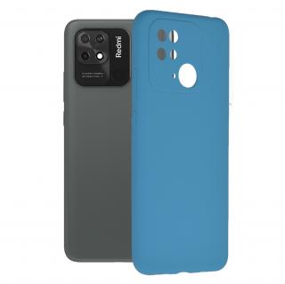 Husa de protectie din silicon moale si fin compatibila cu Xiaomi Redmi 10C, Albastru denim