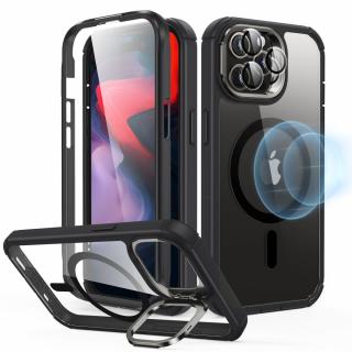 Husa de protectie telefon ESR, Armor Tough Kickstand HaloLock, Functie Stand, Folie Protectie Ecran, compatibila cu iPhone 15 Pro Max, Transparent