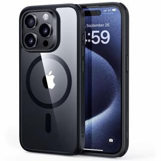 Husa de protectie telefon ESR Classic Hybrid HaloLock, compatibila cu Apple iPhone 15 Pro Max, Transparent