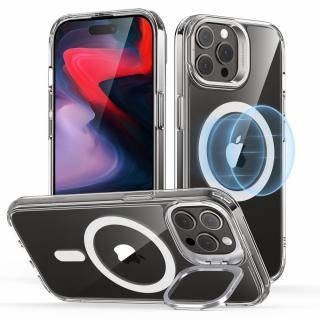 Husa de protectie telefon ESR Classic Hybrid HaloLock Kickstand, Functie Stand, compatibila cu Apple iPhone 15 Pro Max, Transparent