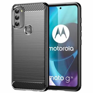 Husa din silicon compatibila Motorola Moto G200 5G, Carbon, negru