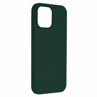 Husa din silicon cu design minimalist, antiamprenta compatibila cu iPhone 13 Pro Max, Verde inchis