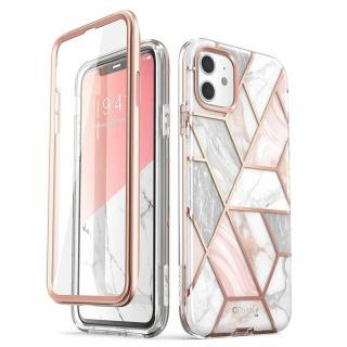 Husa premium compatibila cu iPhone 11 din silicon moale, design extravagant, i-Blason, roz