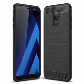 Husa premium din poliuretan compatibil cu Samsung Galaxy A6 Plus 2018, Negru