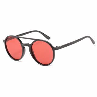 Ochelari de soare unisex UIQ cu lentile polarizate si protectie UV, JB3851-C5, Rosu