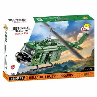 Set de construit Cobi BELL UH-1 HUEY IROQUOIS, colectia Elicoptere, 2423, 656 piese