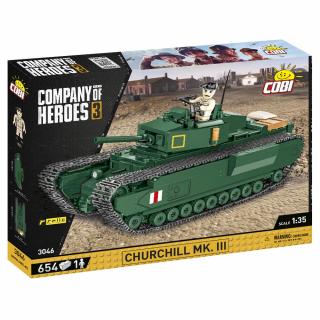 Set de construit Cobi Churchill MK.III, colectia COMPANY OF HEROES 3, 3046, 654 piese