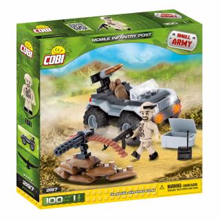 Set de construit Cobi Mobile Infantry Post, colectia Soldati, 2197, 100 piese