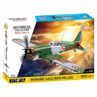 Set de construit Cobi MORANE-SAULNIER MS.406, colectia Avioane, 5724, 317 piese