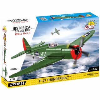 Set de construit Cobi P-47 Thunderbolt, colectia Avioane, 5737, 477 piese