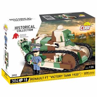 Set de construit Cobi Renault FT Victory Tank 1920, colectia Tancuri, 2992, 304 piese