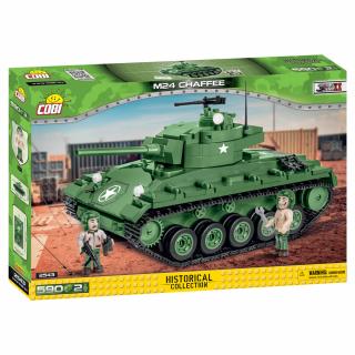 Set de construit Cobi Tanc M24 Chaffee 2021 Edition, colectia Tancuri, 2543, 590 piese