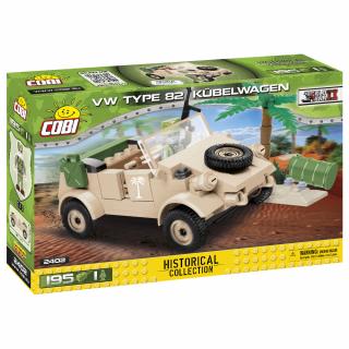 Set de construit Cobi VW TYP82 KUBELWAGEN, colectia Automobile, 2402, 195 piese