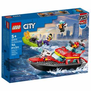 Set de construit LEGO   City, Barca de salvare a pompierilor, 144 piese