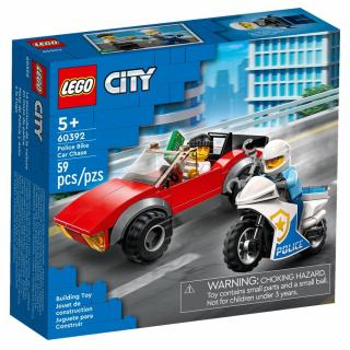 Set de construit LEGO   City, Urmarire pe motocicleta, 59 piese