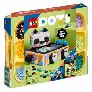 Set de construit LEGO   DOTS, Tavita cu urs panda, 517 piese