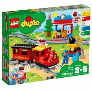 Set de construit LEGO   Duplo, Tren cu aburi, 59 piese