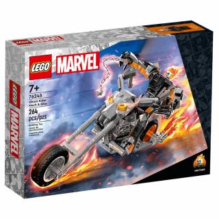 Set de construit LEGO   Marvel Super Heroes, Robot si motocicleta Ghost Rider, 264 piese