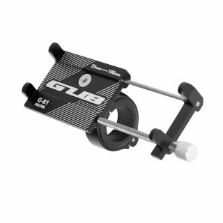 Suport bicicleta din metal G81, cu prindere de ghidon, pentru telefoane, Negru