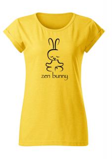 Tricou dama Zen Bunny galben