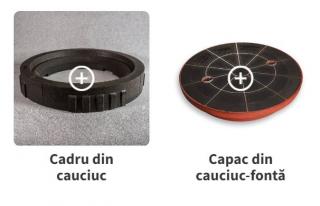 Capac silentios din cauciuc si fonta pentru transport, constructii infrastructura