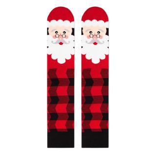 Sosete bambus de craciun Comfort Feet 3 4 Knee High Socks CHRISTMAS Santa Claus