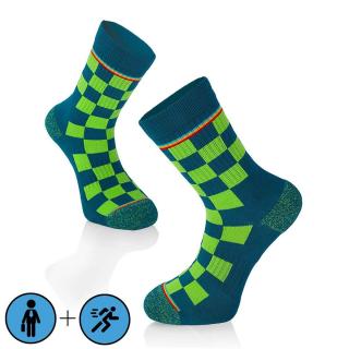 Sosete bumbac Active Lifestyle Socks Squares Verde Petrol