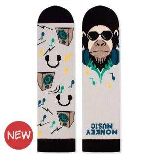 Sosete bumbac Arty Socks Maimuta DJ Albastru pal